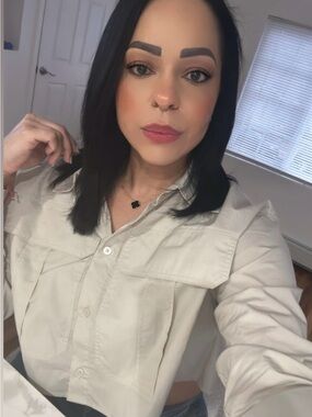 Zara Cream Shirt Jacket with Classic Collar